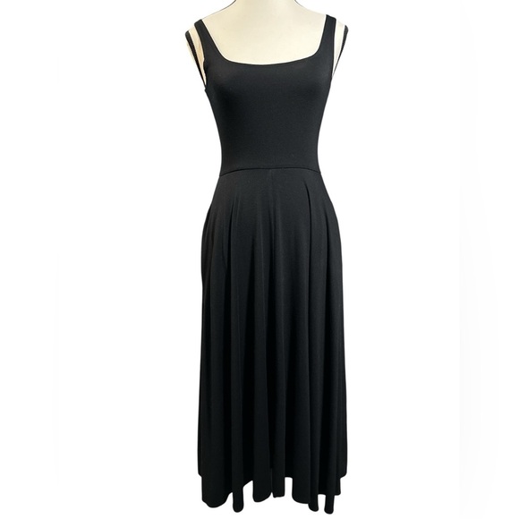 Reformation Black Sleeveless Scoop Neck Midi Sundress - Picture 5 of 10